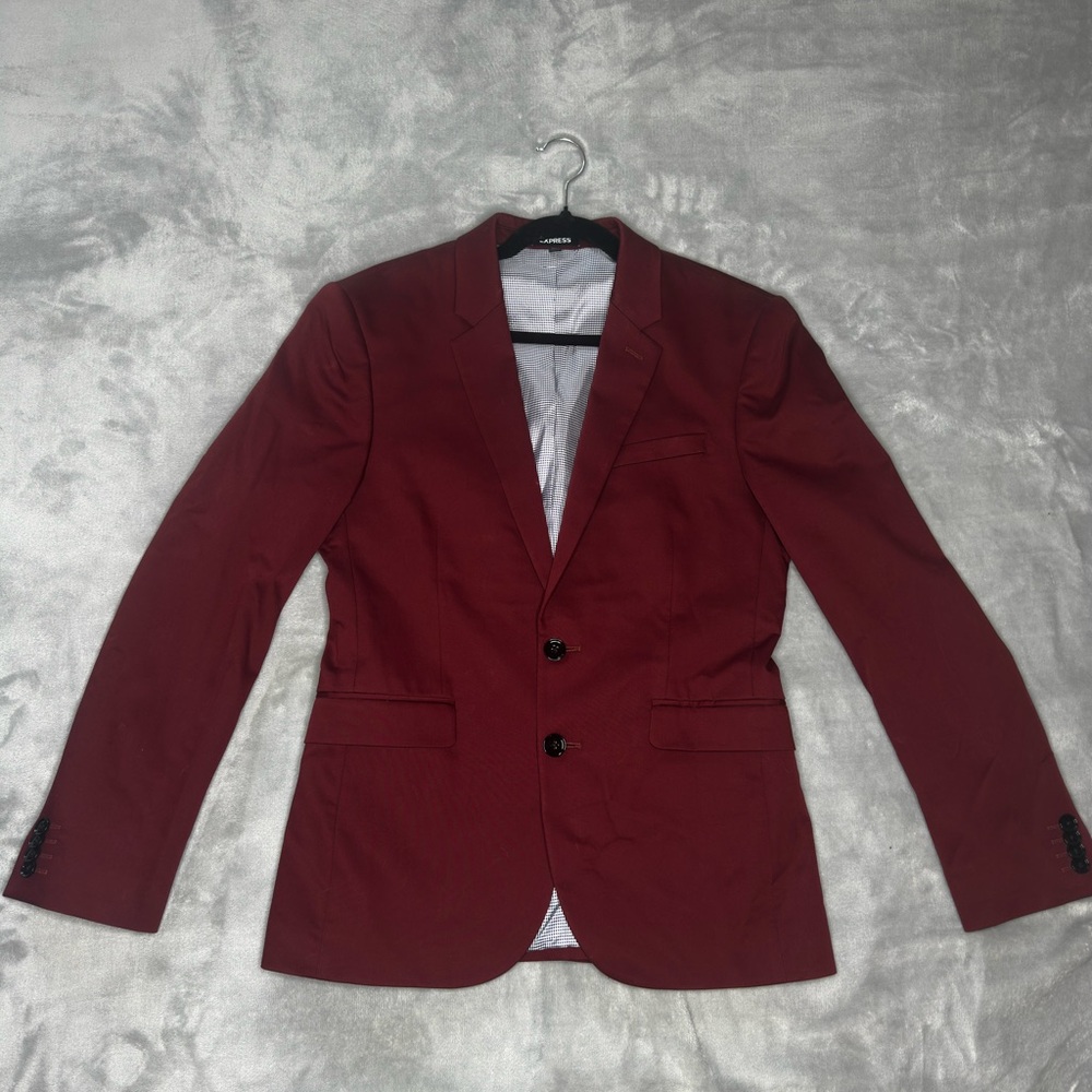 Red wine suit jacket